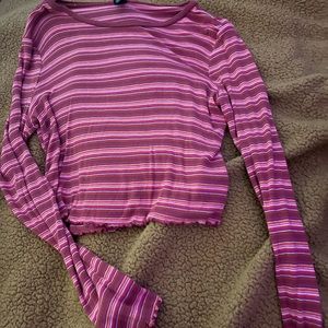 Pink striped shirt. Size XL.